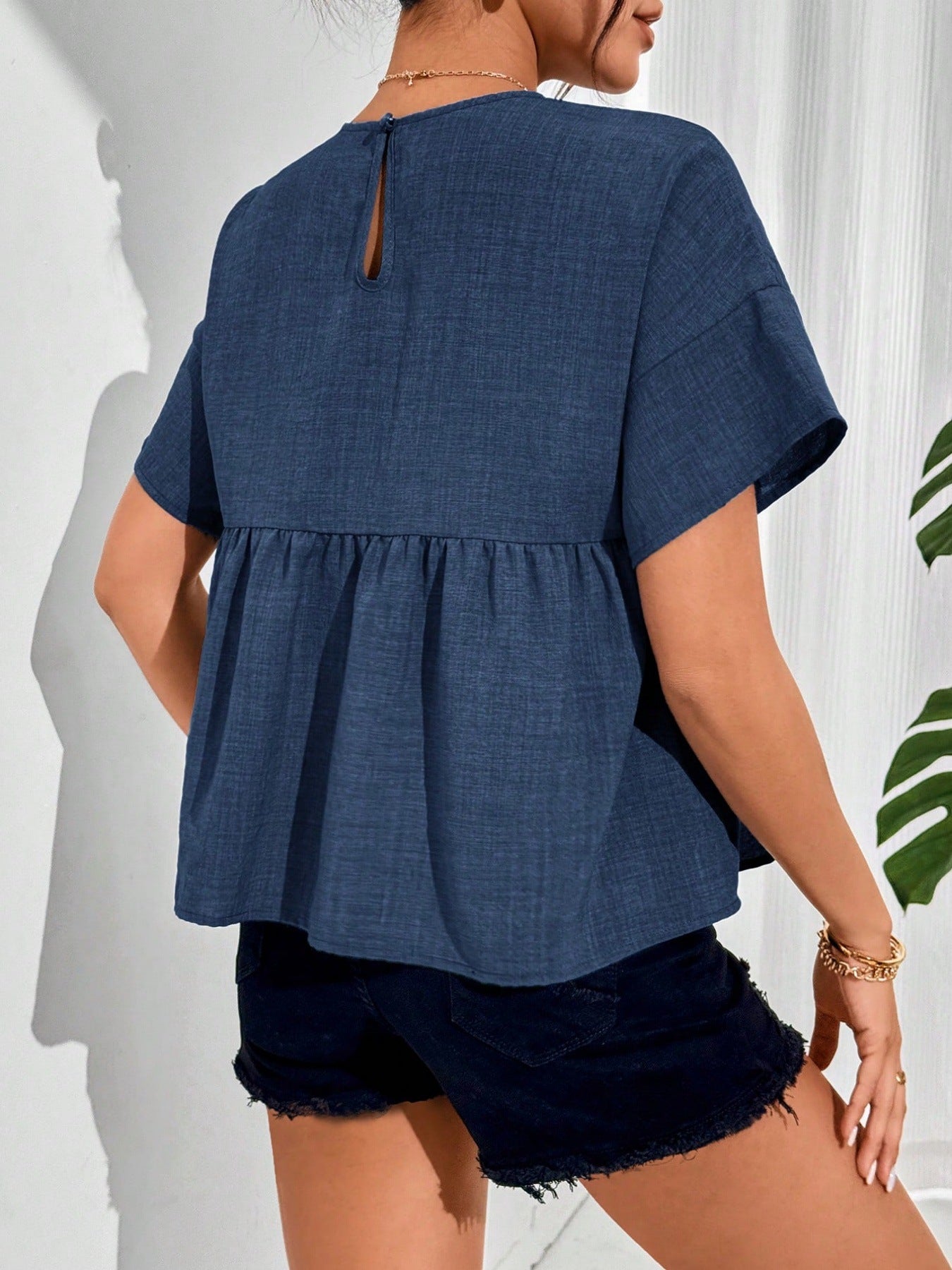 Short-Sleeve Babydoll Shirt