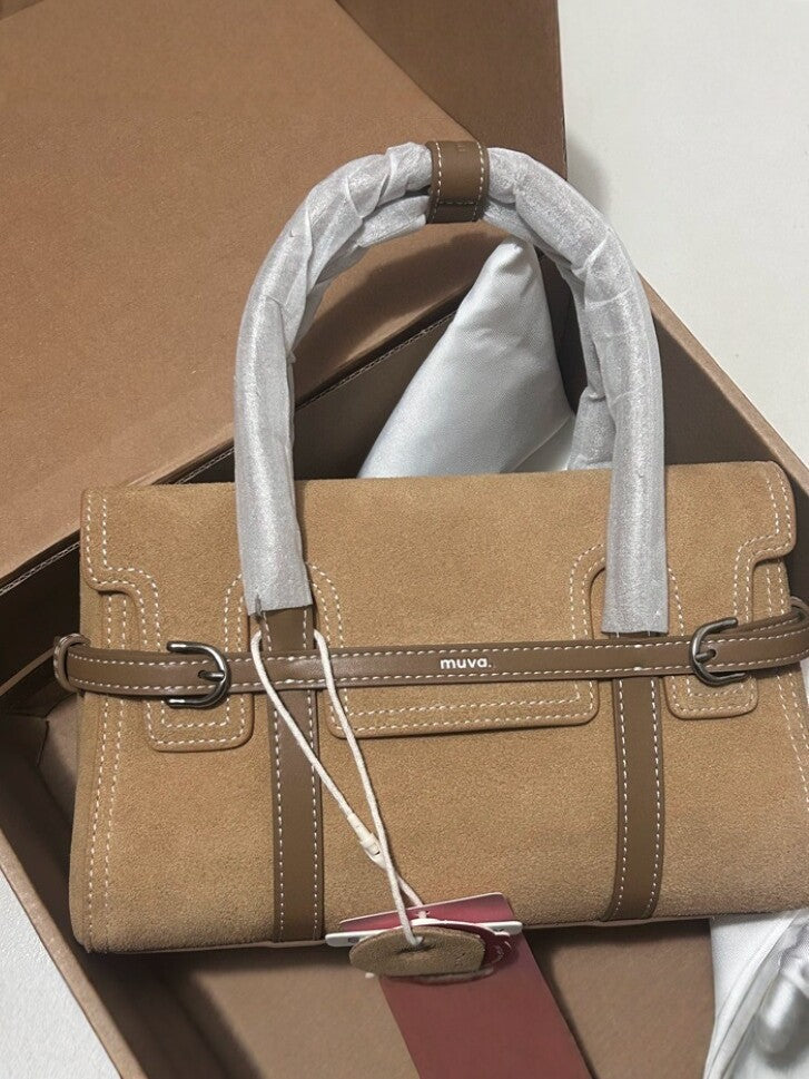 Suede Shoulder Bag Women Mini Square Handbag 2026 Commuter Versatile