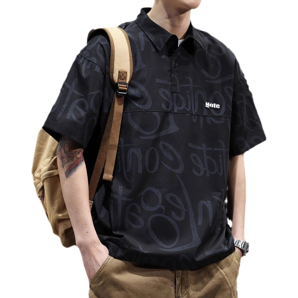 Men Ice Silk Quick Dry Polo Shirt Plus Size Short Sleeve