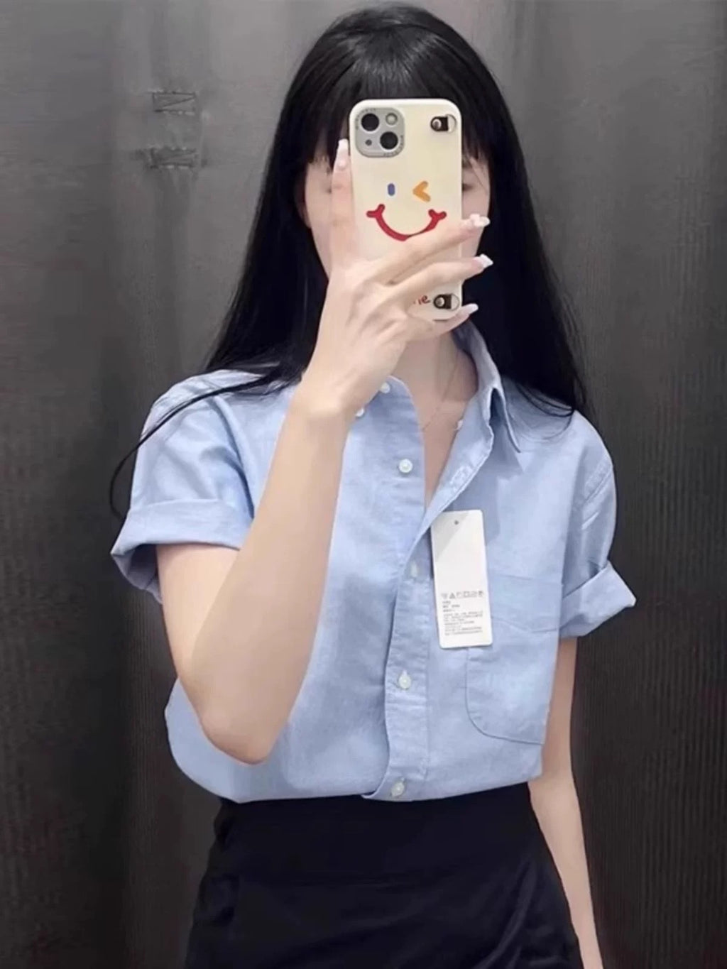 Womens Cotton Linen Short Sleeve Polo Shirt Summer Loose Blouse