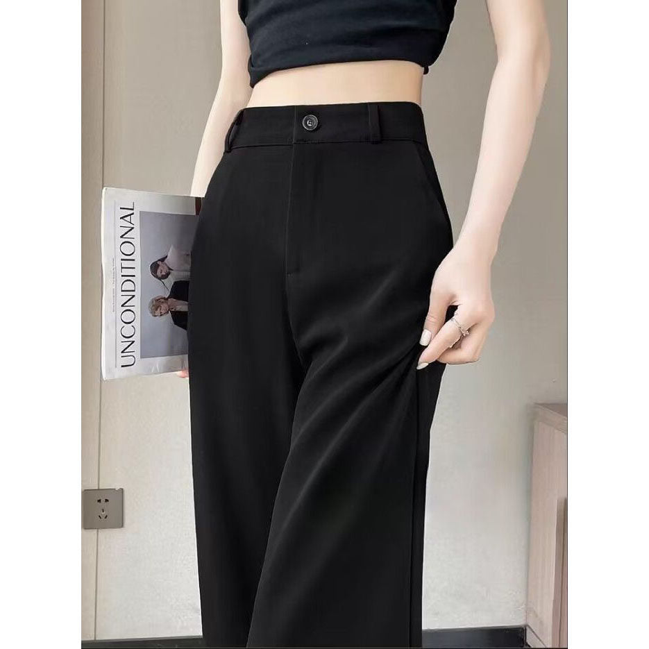 Elastic Waist Wide Leg Trousers for Women