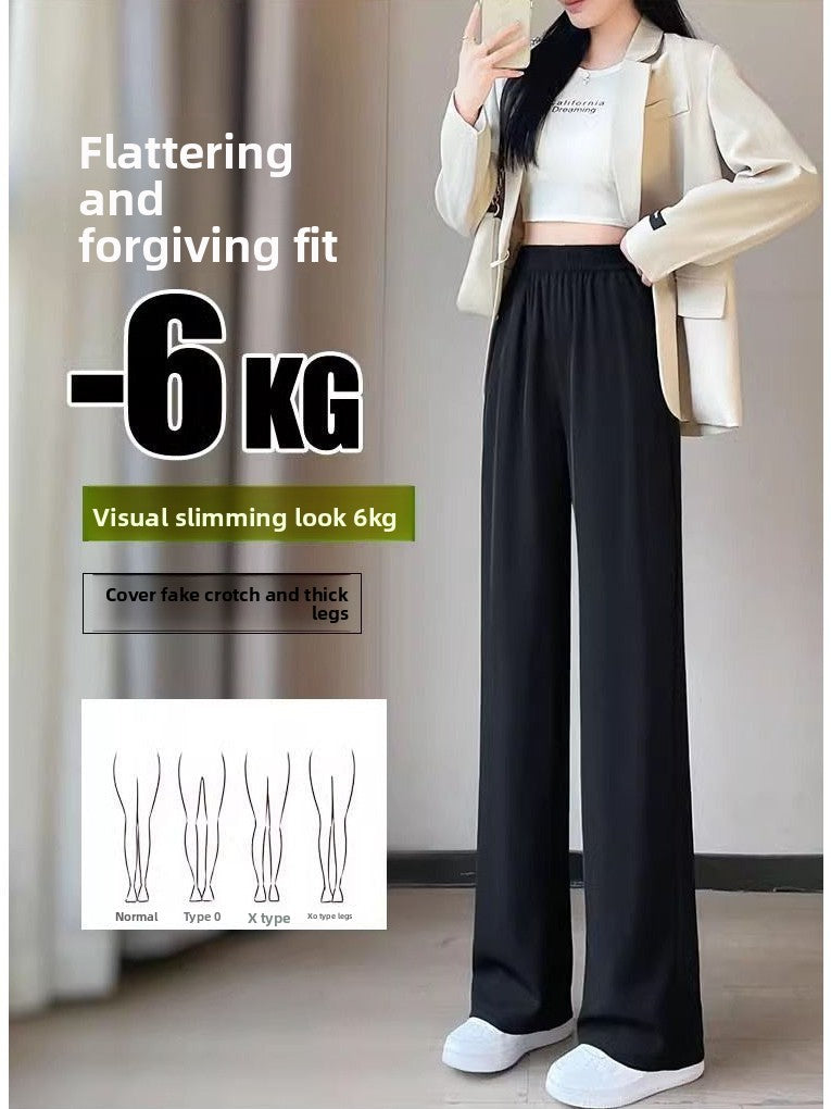 Elastic Waist Wide Leg Trousers for Women