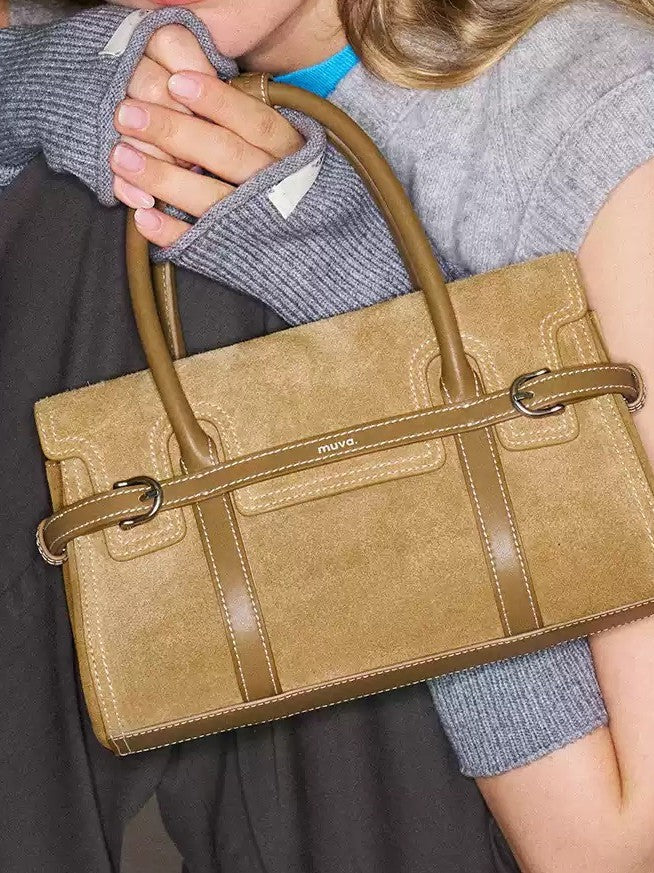 Suede Shoulder Bag Women Mini Square Handbag 2026 Commuter Versatile