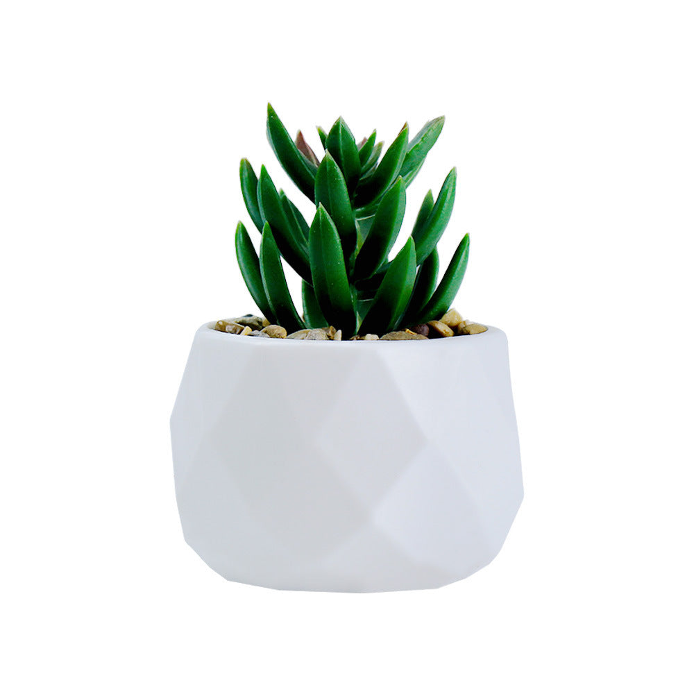 Mini Flocked Succulent Plant Decor