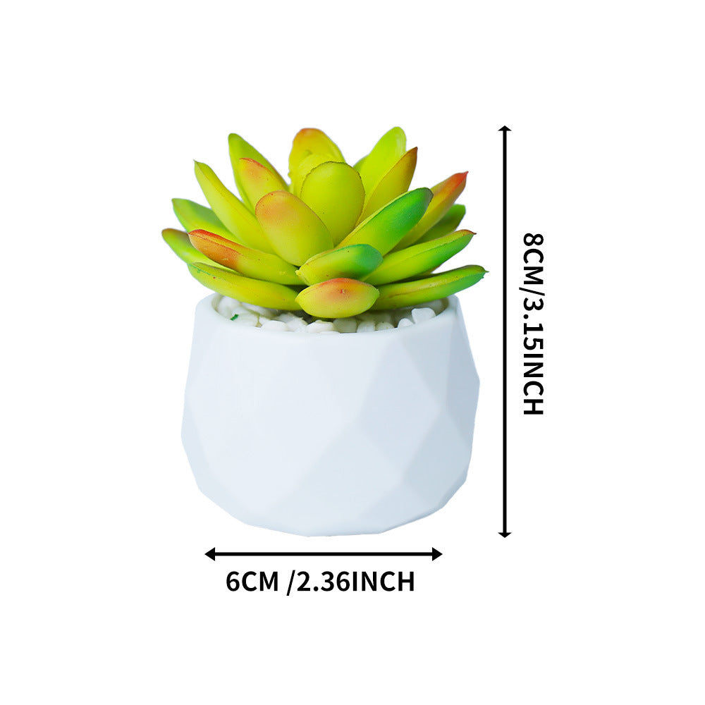 Mini Flocked Succulent Plant Decor