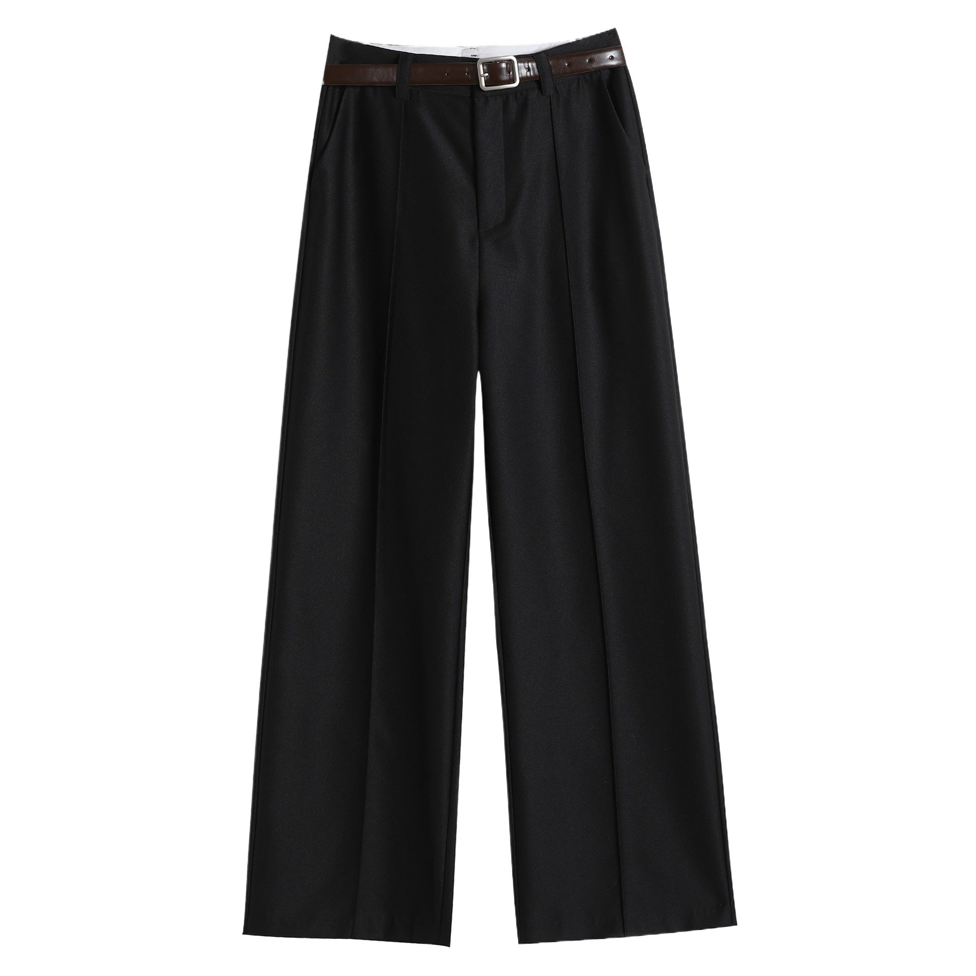 Glossy High Waist Wide Leg Trousers