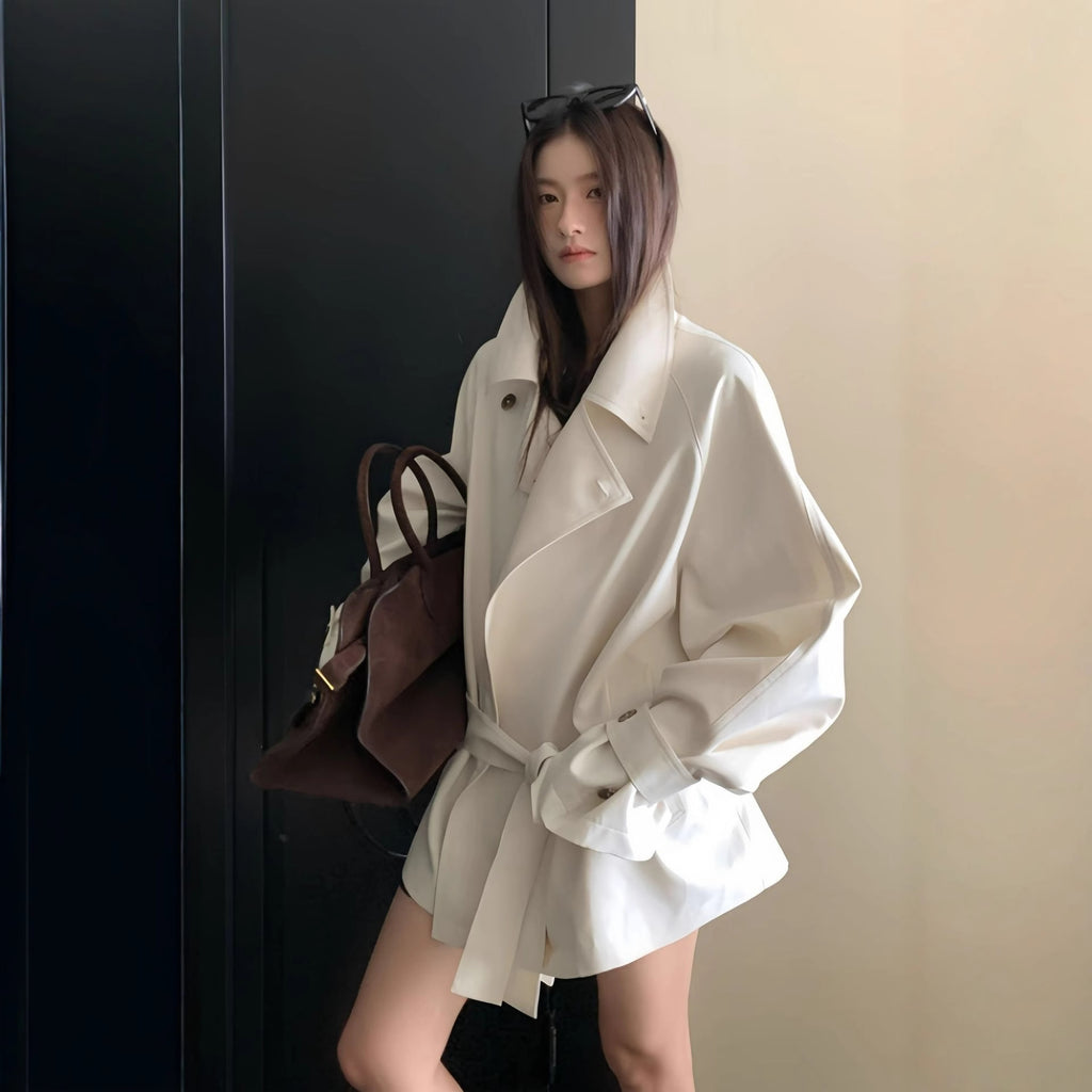Womens Korean Style Chenille Windbreaker Jacket