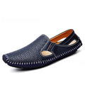 Mens Breathable Leather Slip-On Sandals