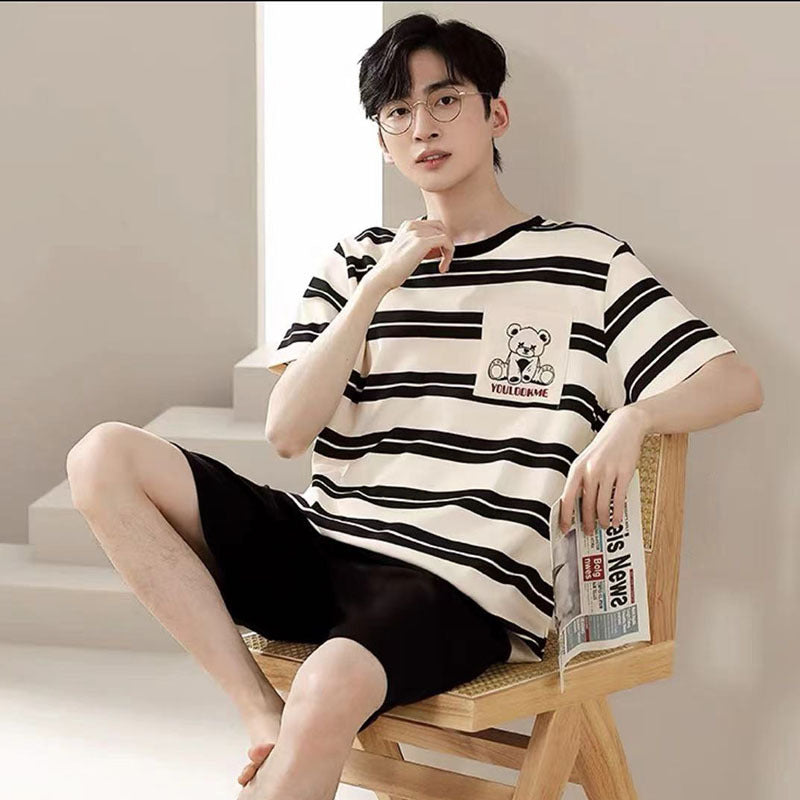 Men's short-sleeve loose-fit top