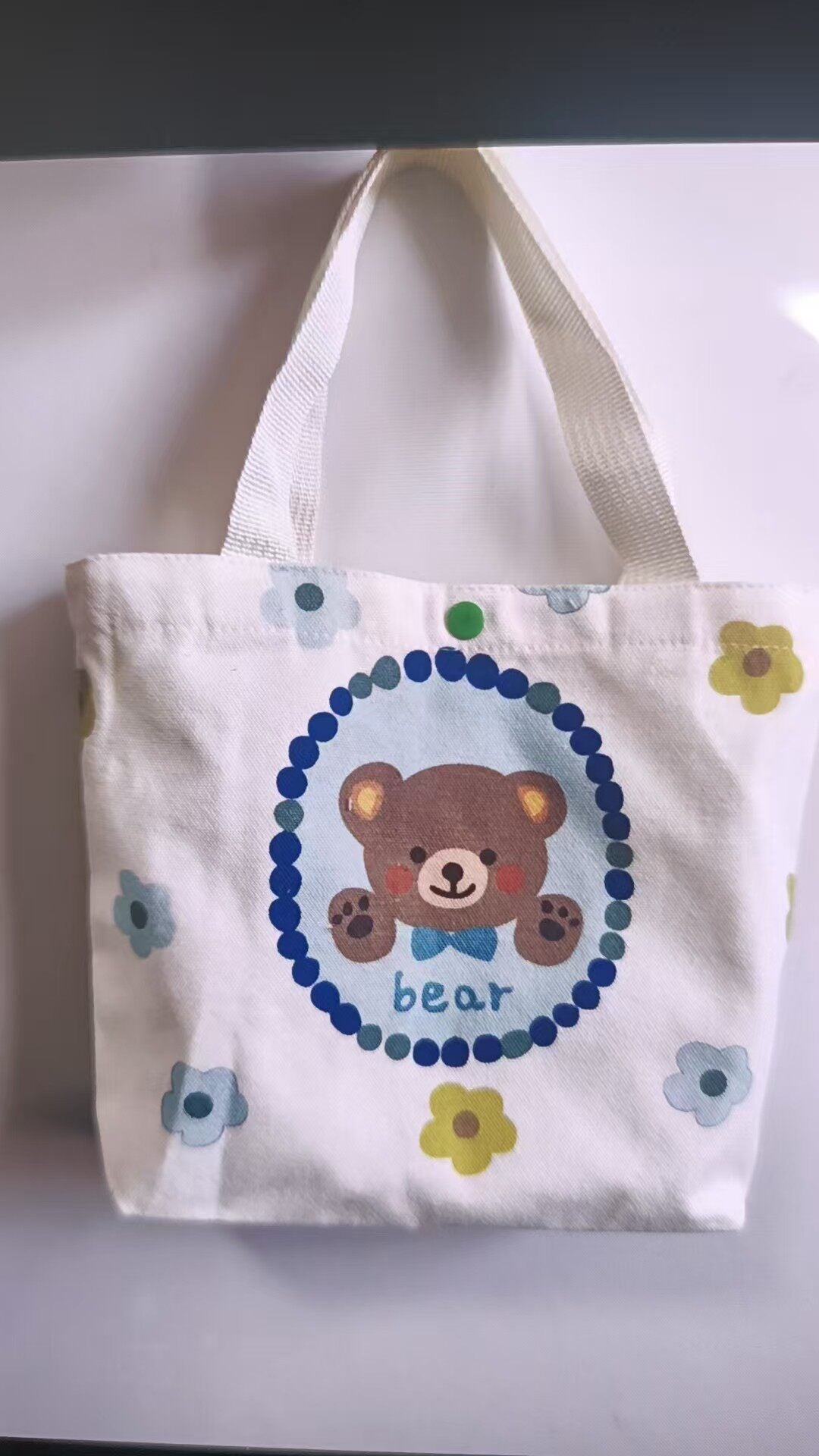 Bear Canvas Bag Student Tote Bag