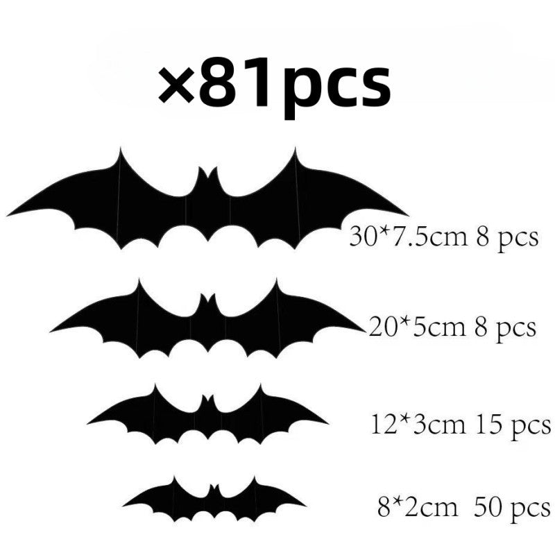3D Halloween Bat Spider Wall Stickers
