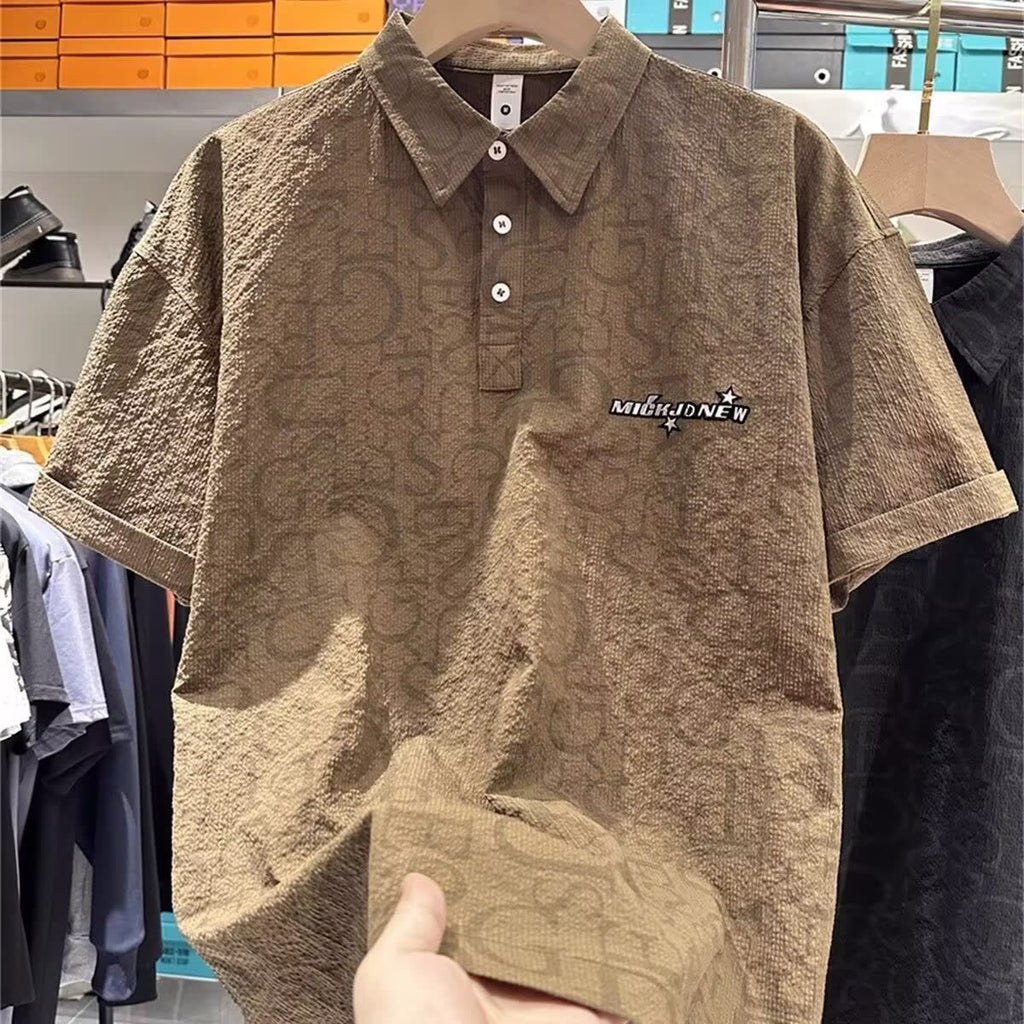 Men's Casual Short Sleeve Polo Shirt with Quick-Dry Fabric