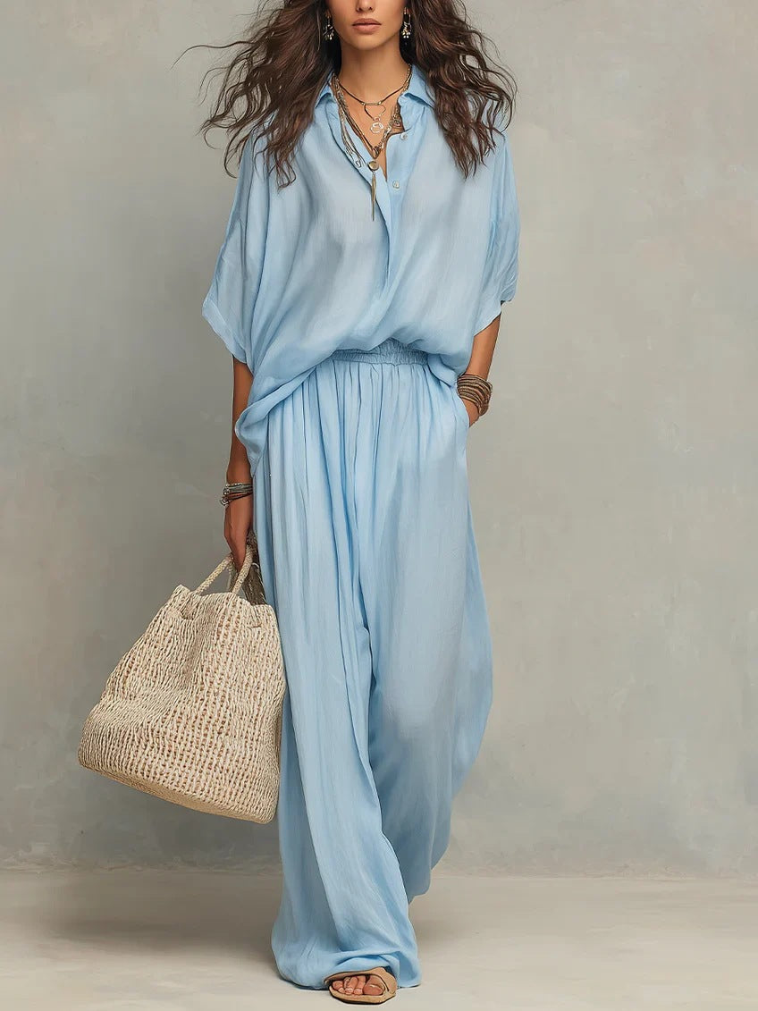 Cotton and Linen Two-Piece Set
