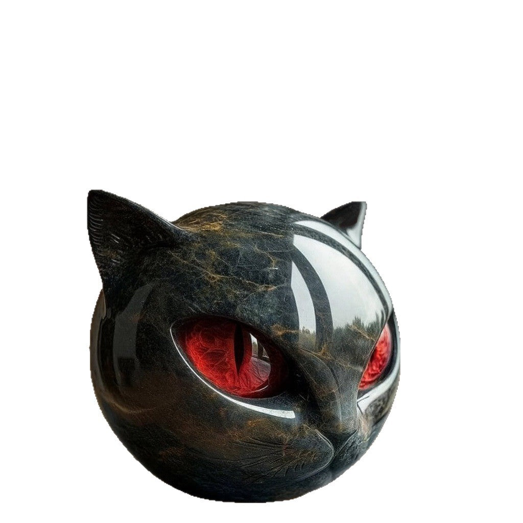 Luxury Black Cat Figurine Home Decor