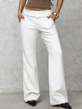 High Waist Wide Leg Flared Trousers