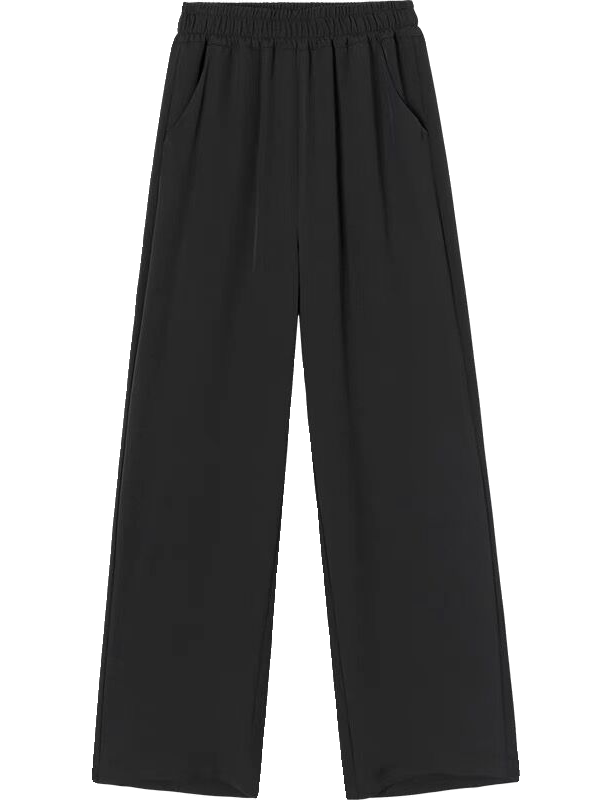 Elastic Waist Wide Leg Trousers for Women