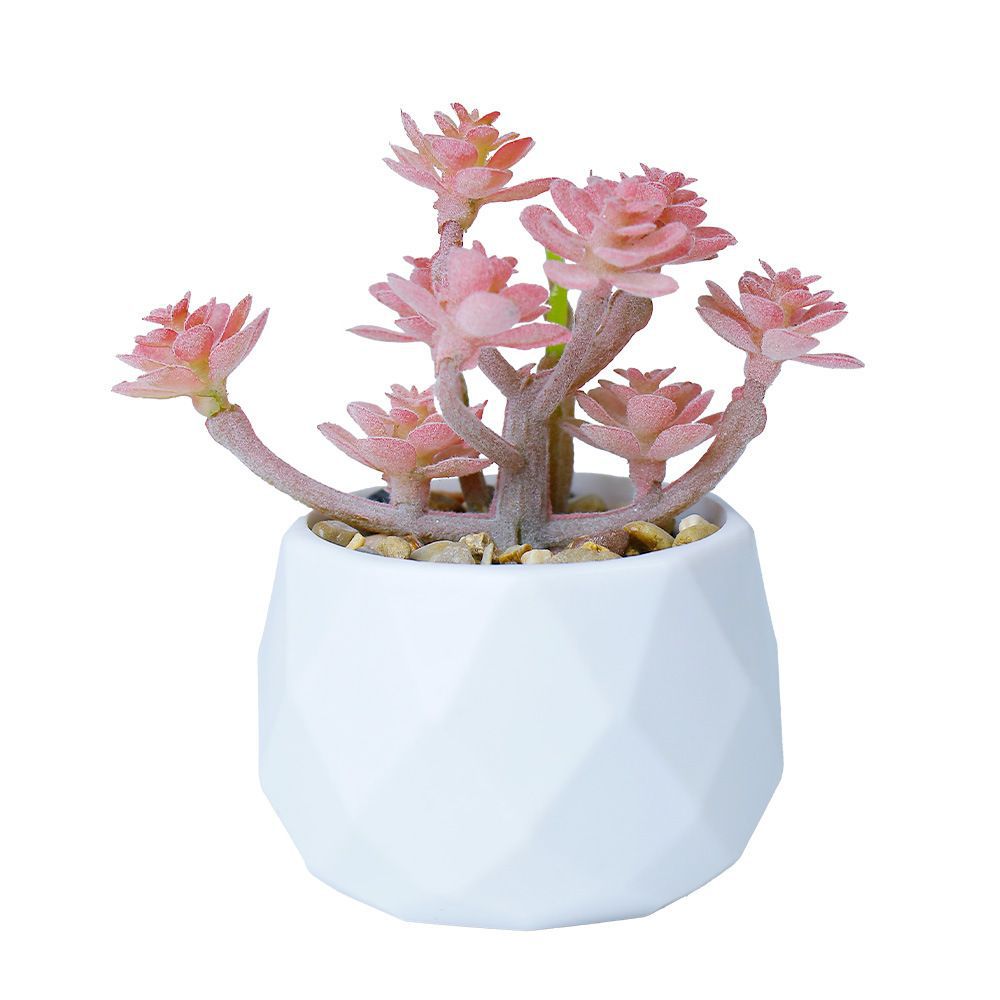 Mini Flocked Succulent Plant Decor