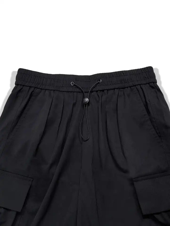 Mens High Waist Wide Leg Parachute Pants