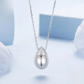 Metallic water droplet necklace