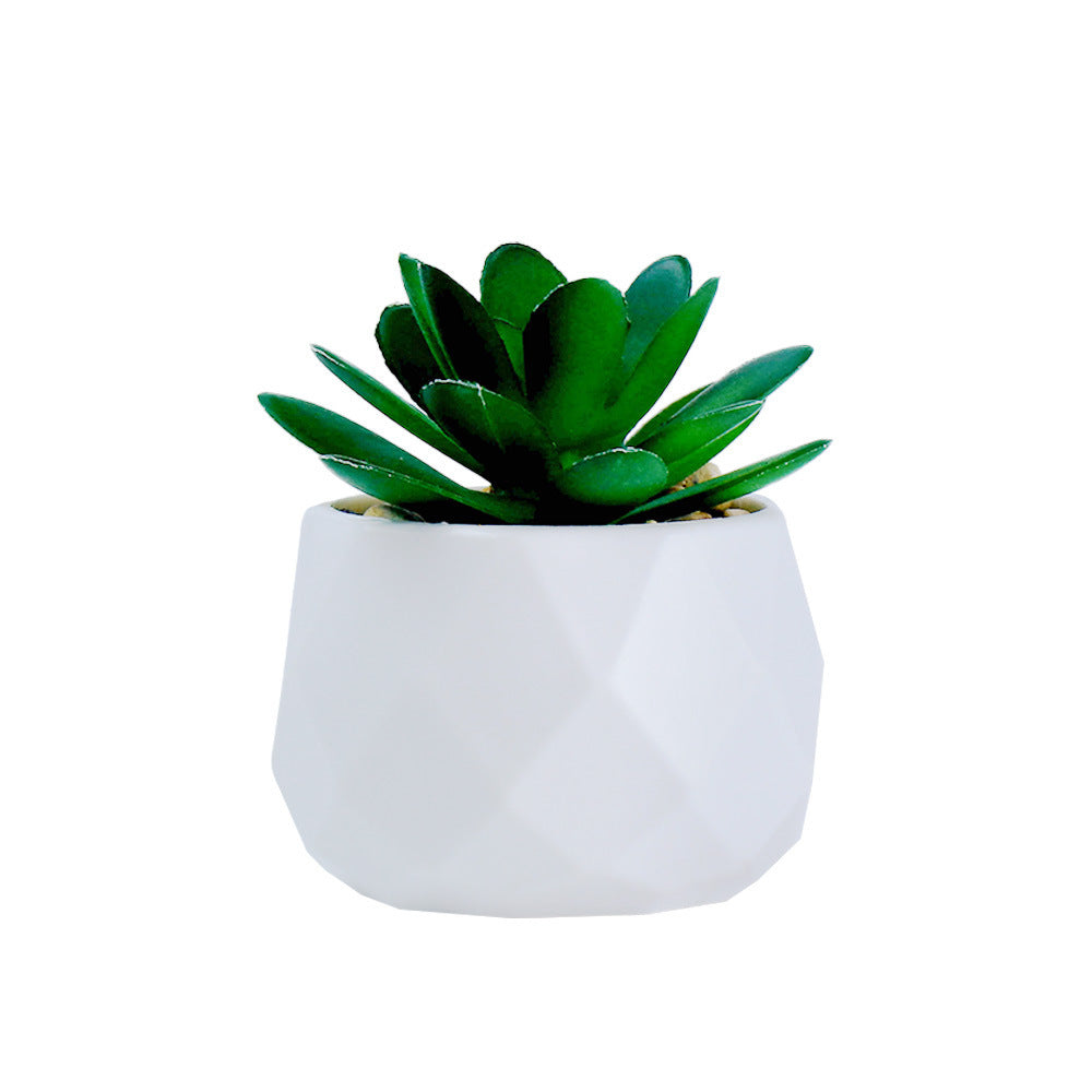 Mini Flocked Succulent Plant Decor