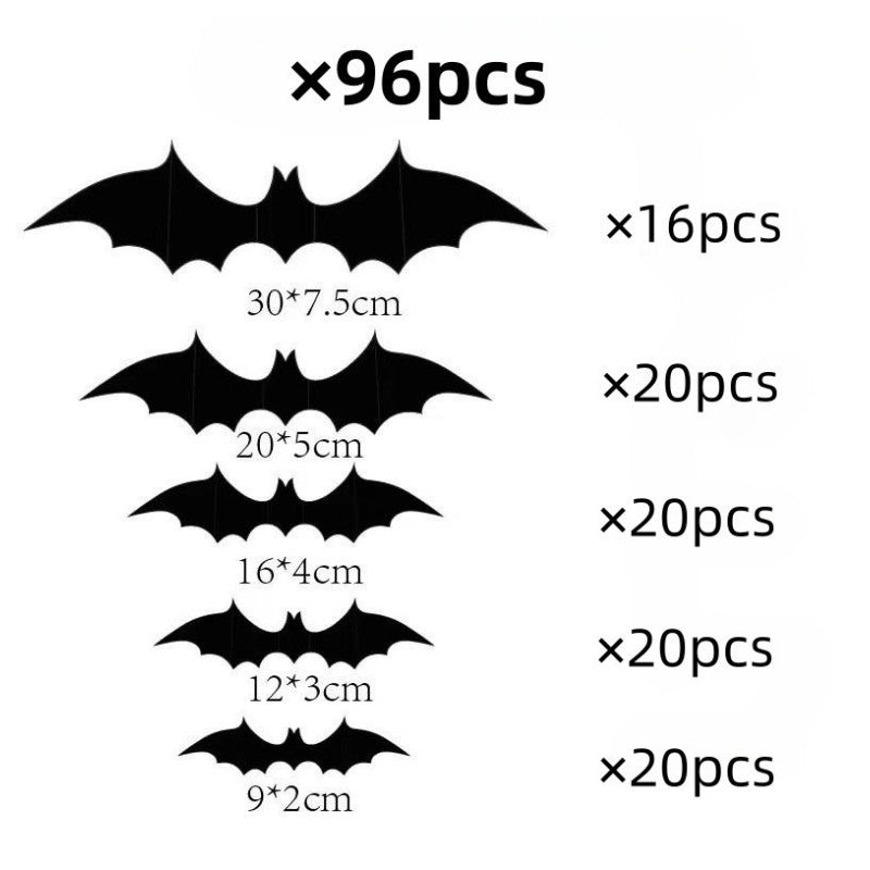 3D Halloween Bat Spider Wall Stickers