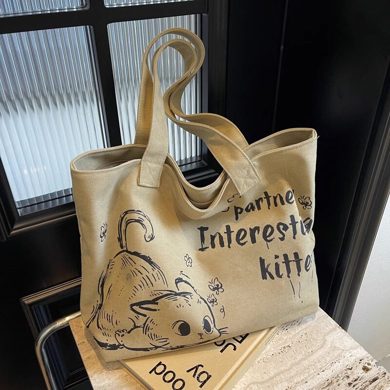 Large canvas tote bag