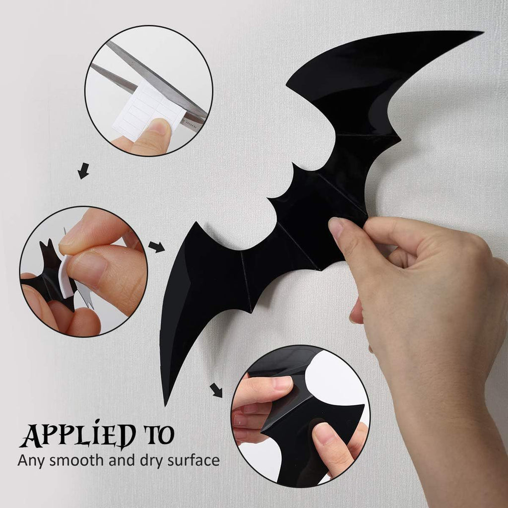 3D Halloween Bat Spider Wall Stickers