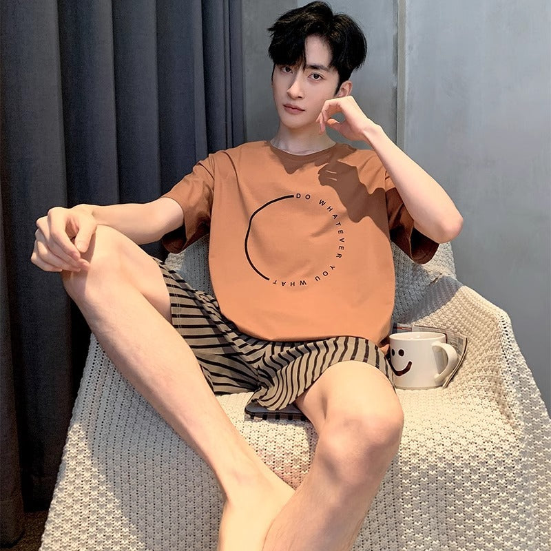 Men's short-sleeve loose-fit top