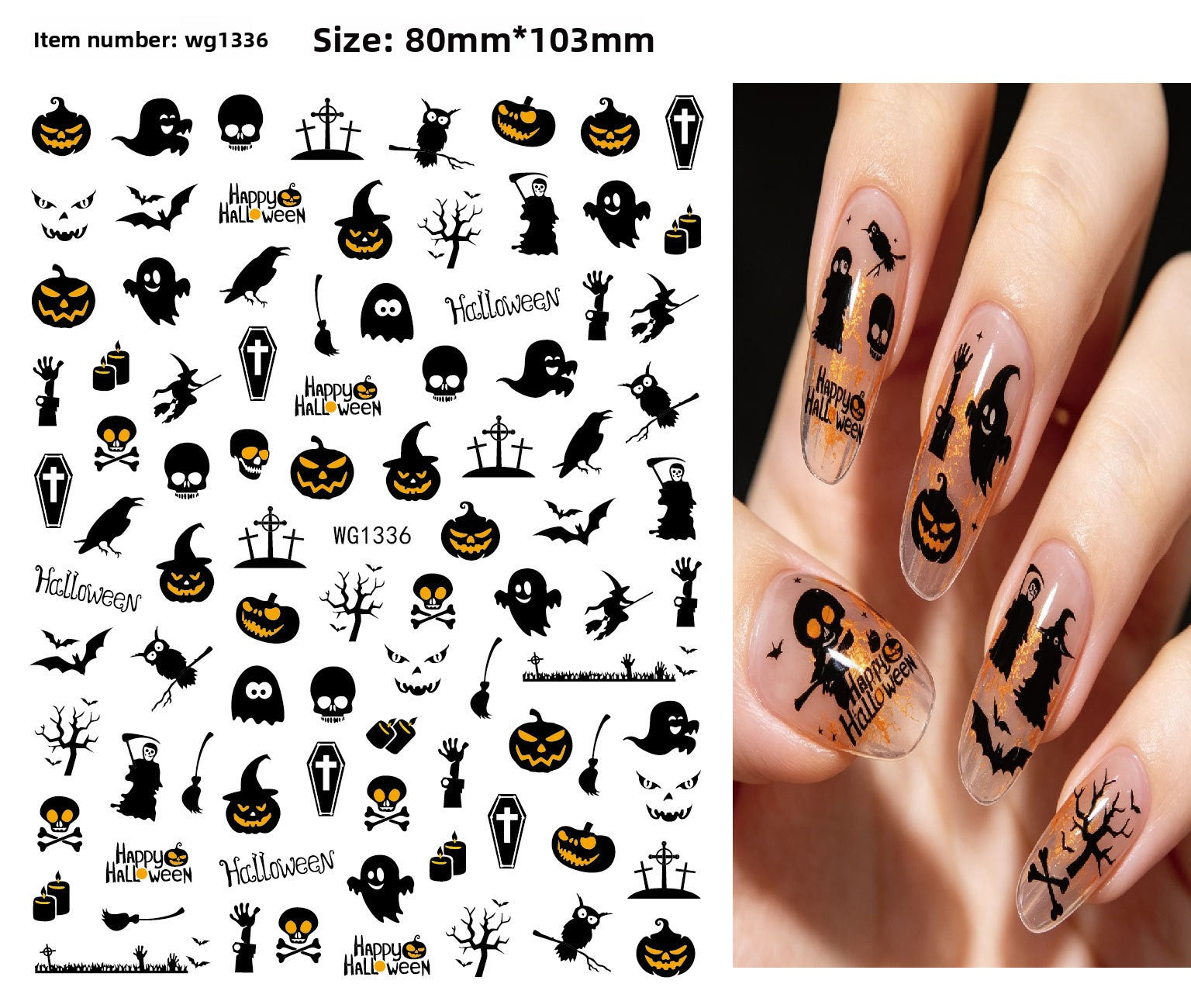 Halloween nail stickers
