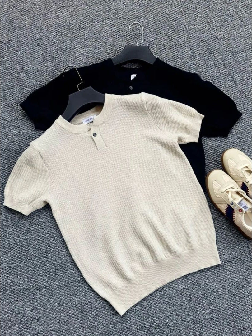 Pure Cotton Waffle Knit Shirt