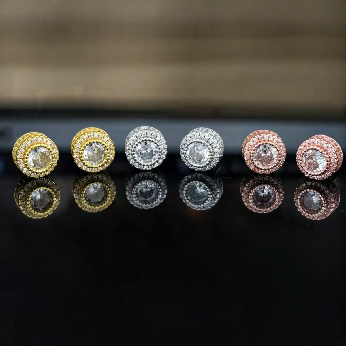 Hip-hop stud earrings for men