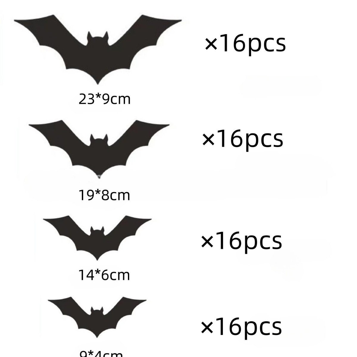 3D Halloween Bat Spider Wall Stickers