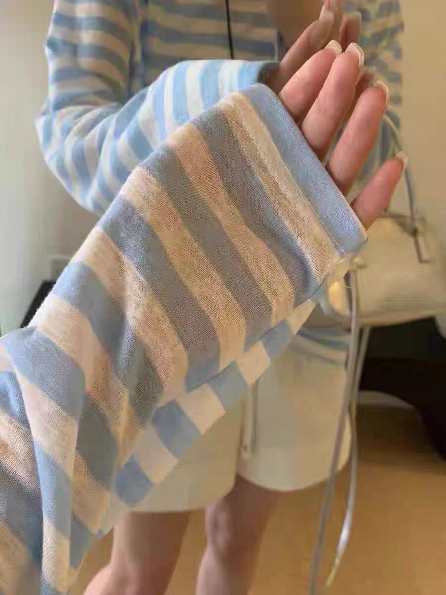 Striped Raglan Sleeve T-Shirt