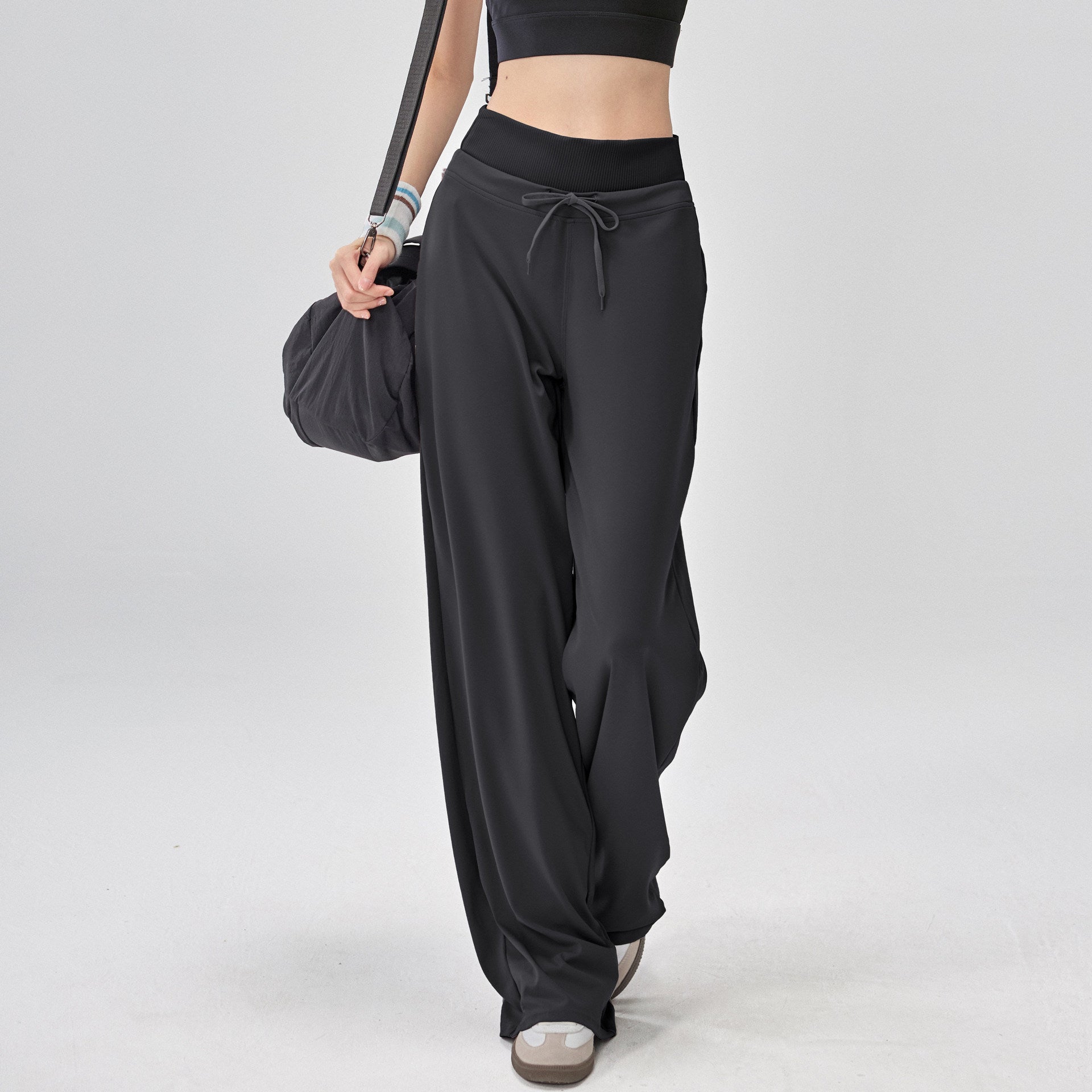 Womens High Waist Yoga Pants Wide Leg Athletic Trousers