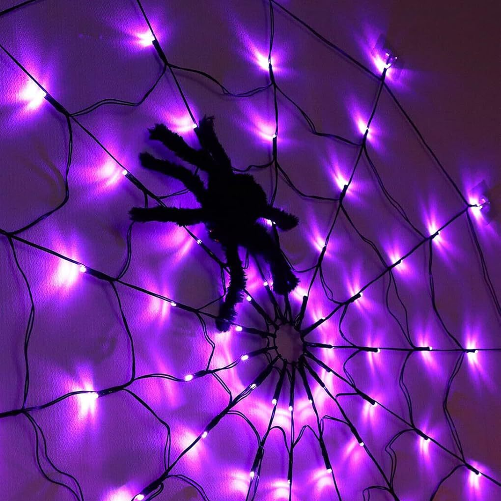 Halloween Spider Web Light with Remote Control
