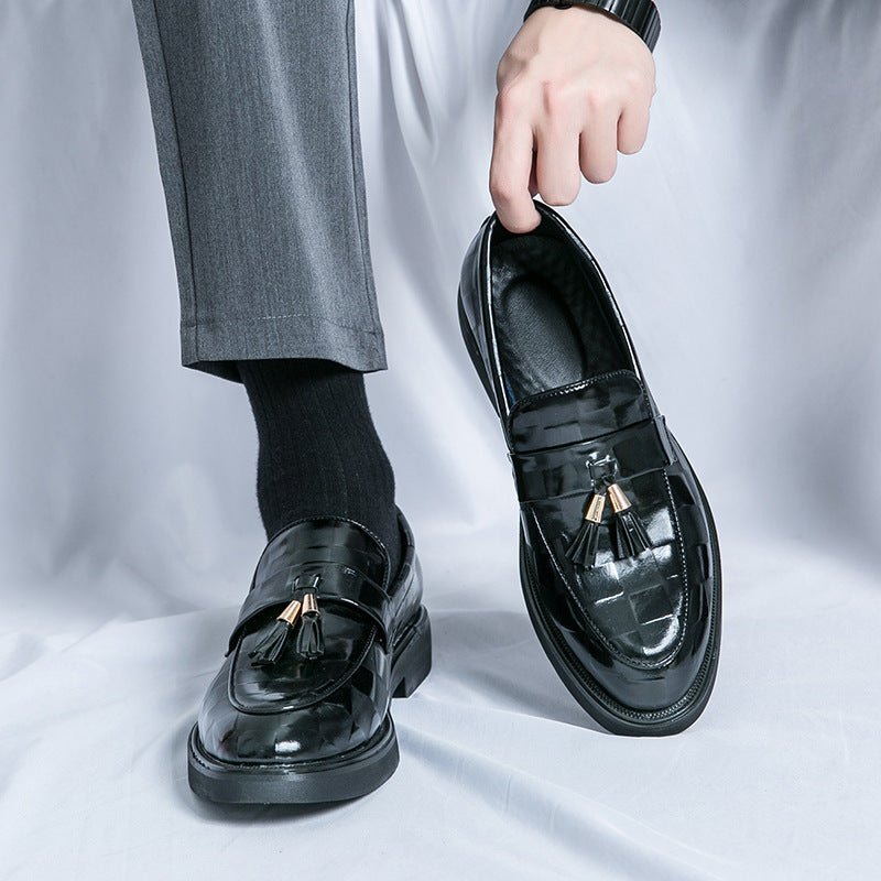 Mens Patent Leather Tassel Dress Shoes
