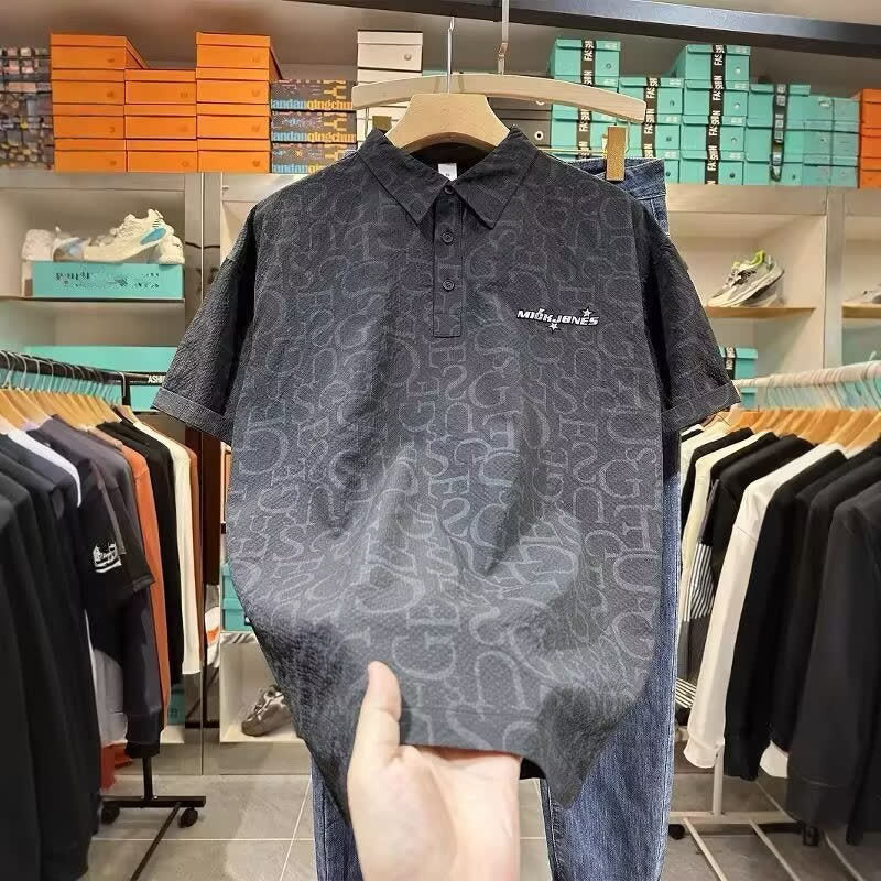 Men's Casual Short Sleeve Polo Shirt with Quick-Dry Fabric