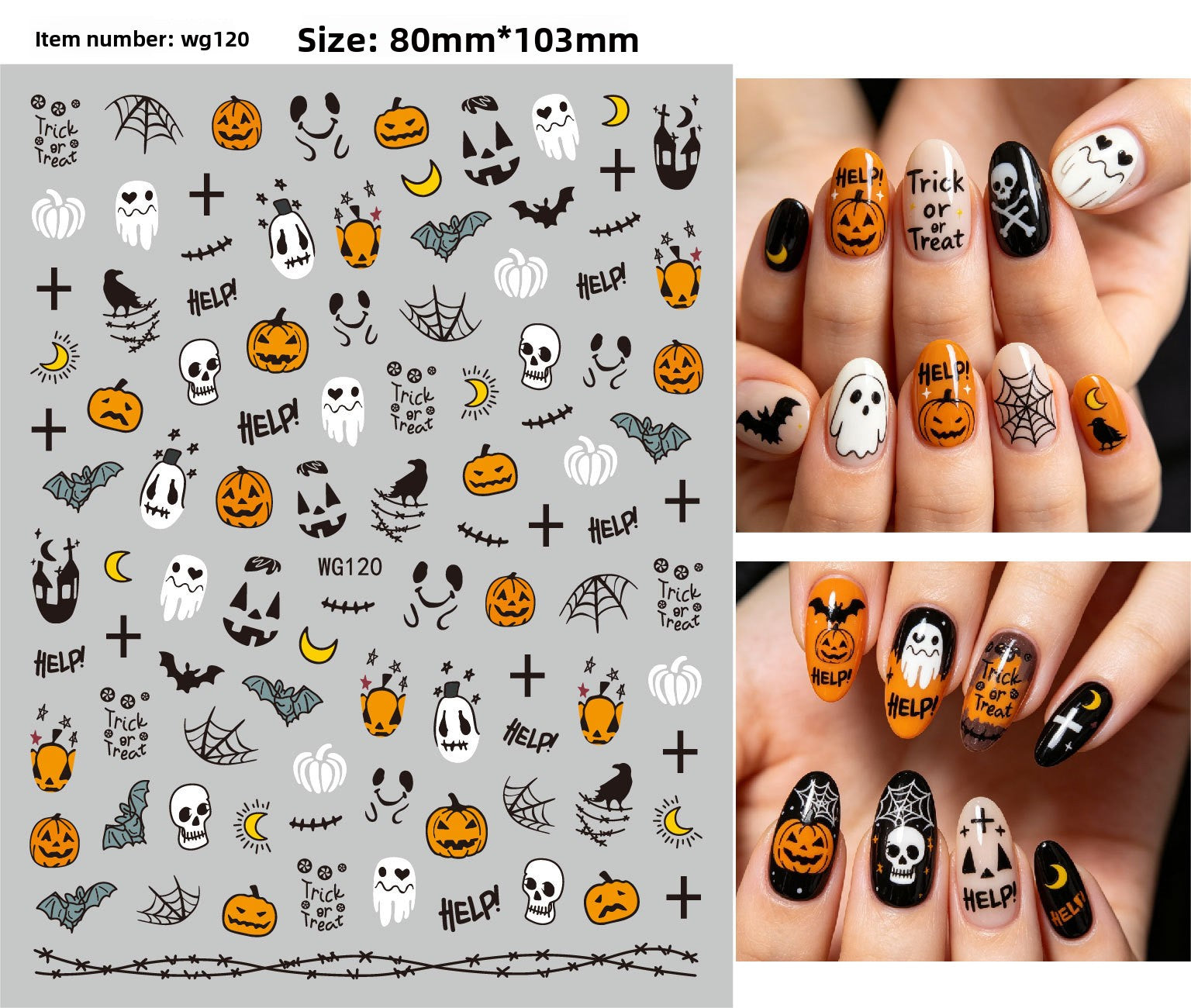 Halloween nail stickers