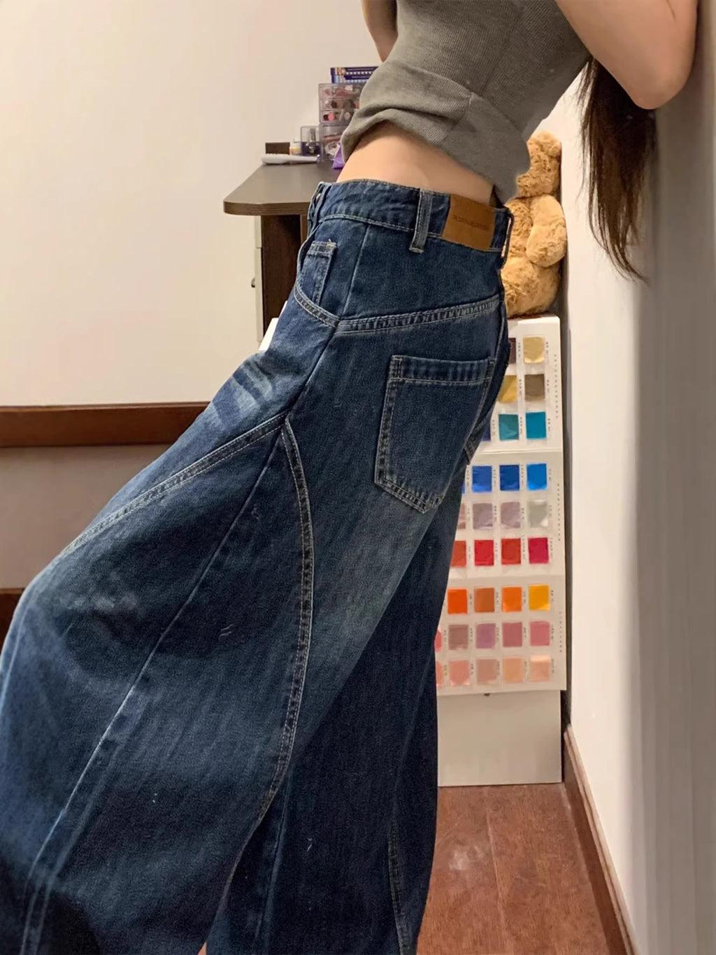 Women's High-Waisted Wide-Leg Scimitar Jeans