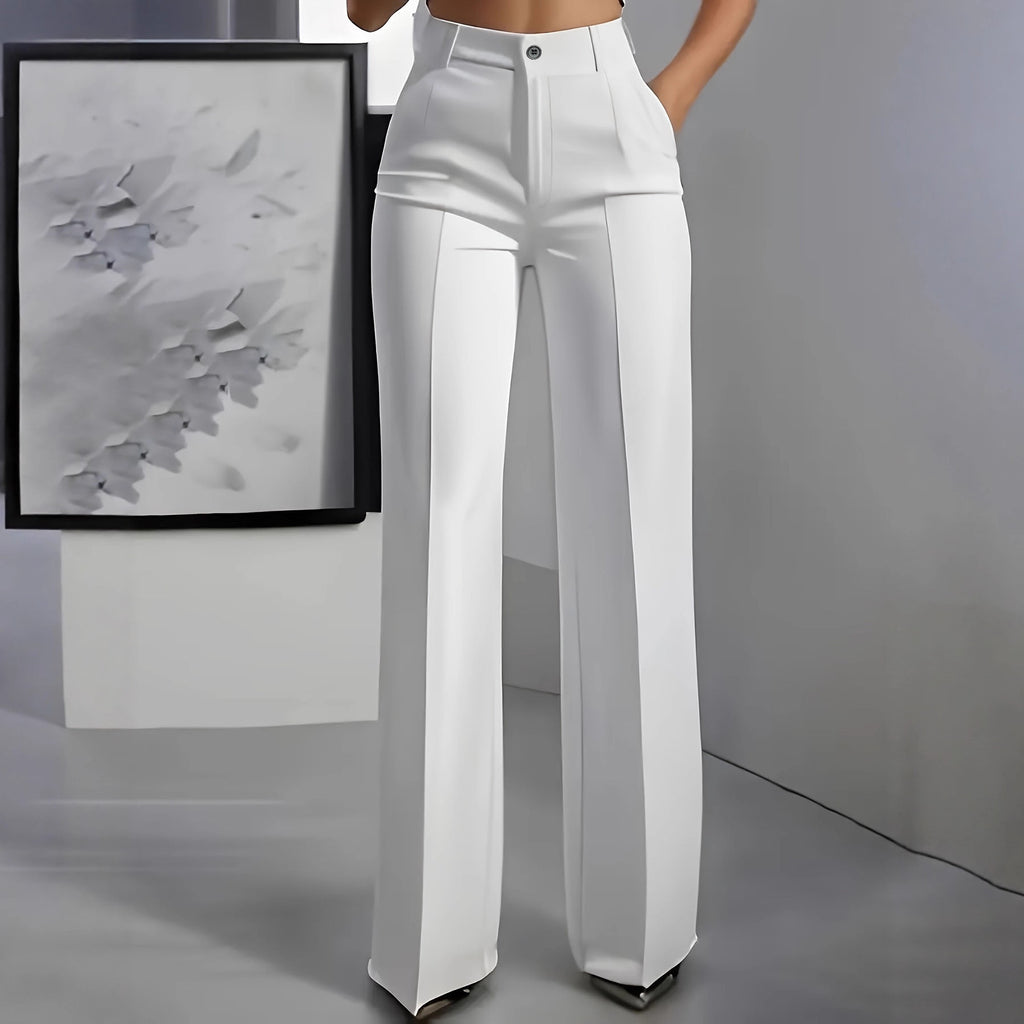 Womens High Waist Wide Leg Trousers