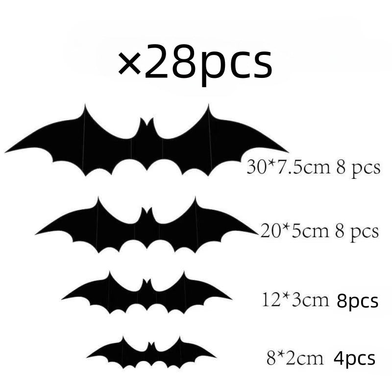 3D Halloween Bat Spider Wall Stickers