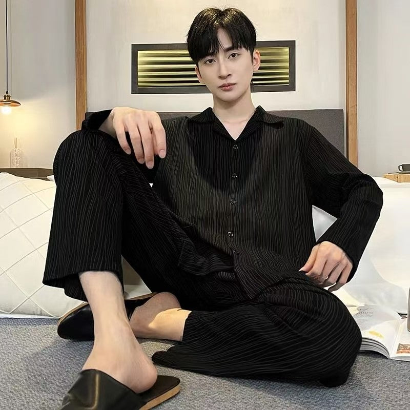 Pure Cotton Long Sleeve Pajamas for Men