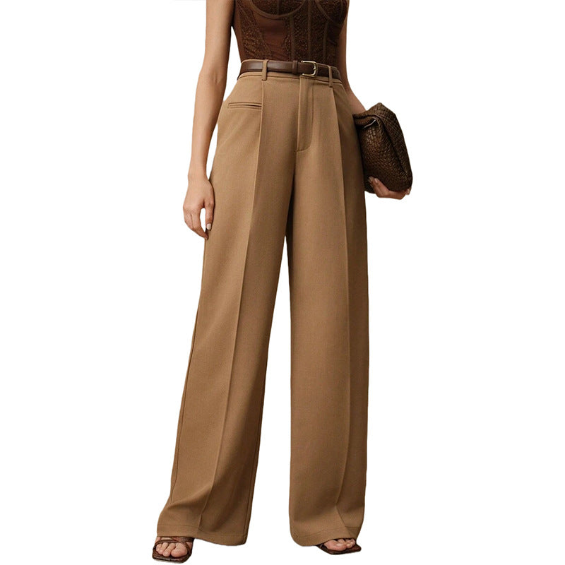 Womens High Waist Wide Leg Trousers