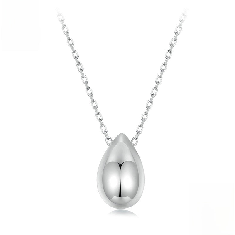 Metallic water droplet necklace