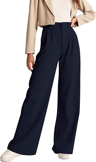 Women's High Waist Office Trousers with Zipper