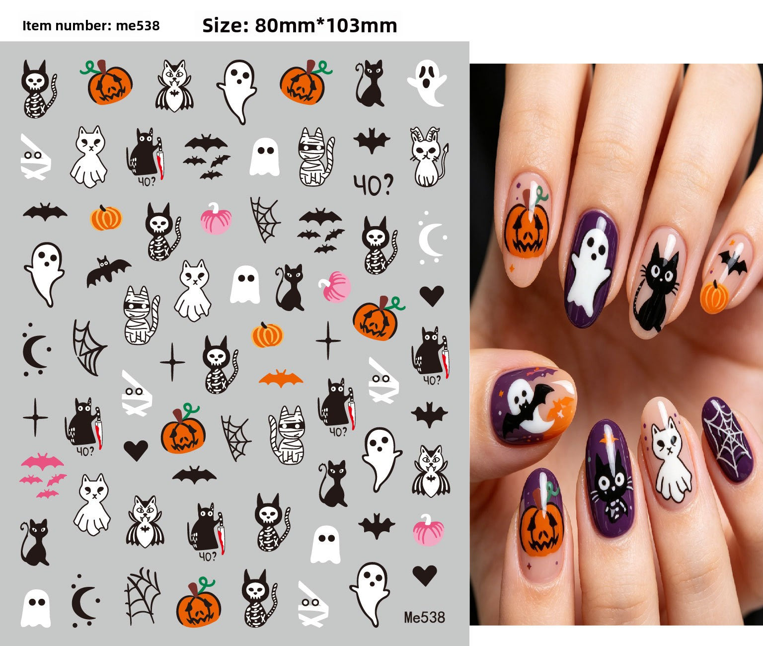 Halloween nail stickers