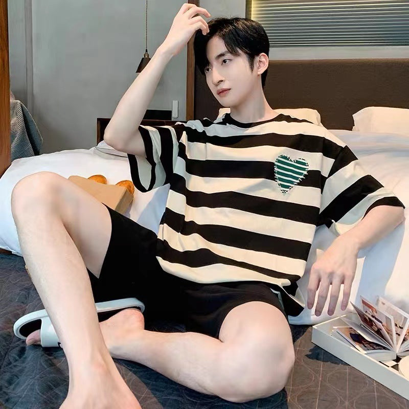 Men's short-sleeve loose-fit top