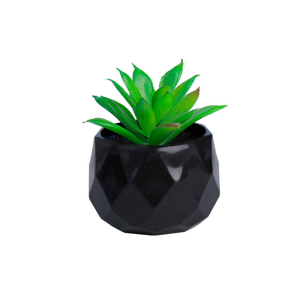 Mini Flocked Succulent Plant Decor