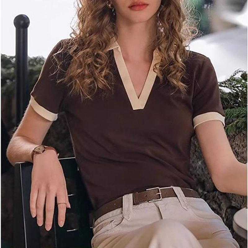 French Style Womens Polo Shirt