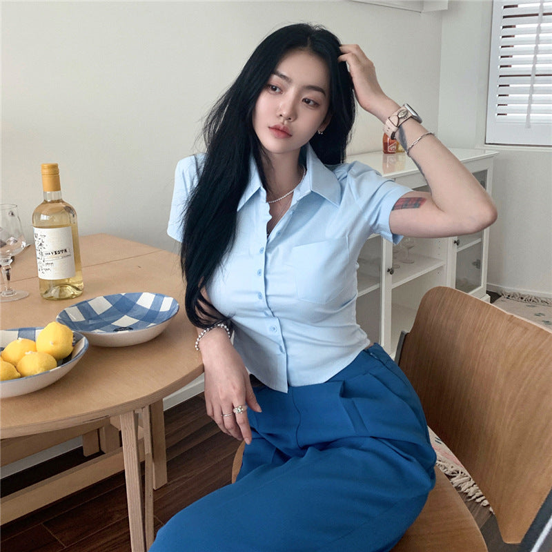 Hot girl shirt with short sleeves